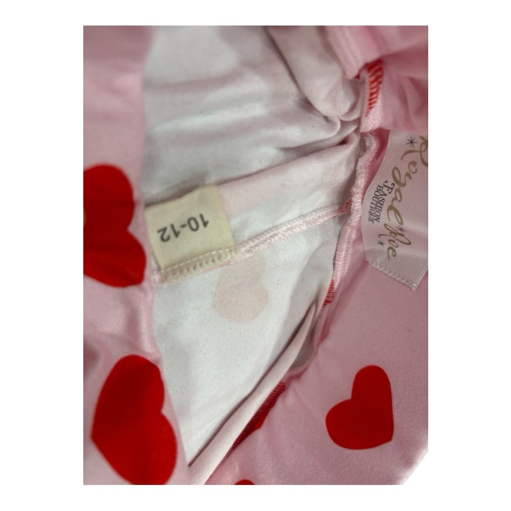 Heart Patterned Pink Kids Bell Bottoms Size 12 Pants - Picture 4 of 6